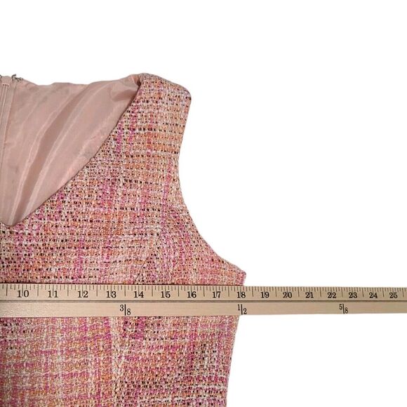 Talbots Tweed Dress Women's 10 Pink Sleeveless Career Professional Sheath - Picture 5 of 9